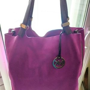 Michael Kors Colgate suede and leather tote bag